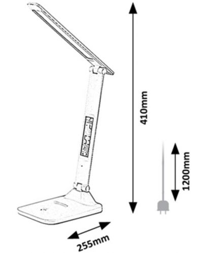 LED Настолна лампа Rabalux - Deshal 74015, IP2 0, 5 W, димируема, бяла - 8