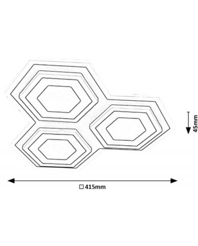 LED Плафон Rabalux - Bitsi 71115, IP 20, 72 W, димируем, черен - 8