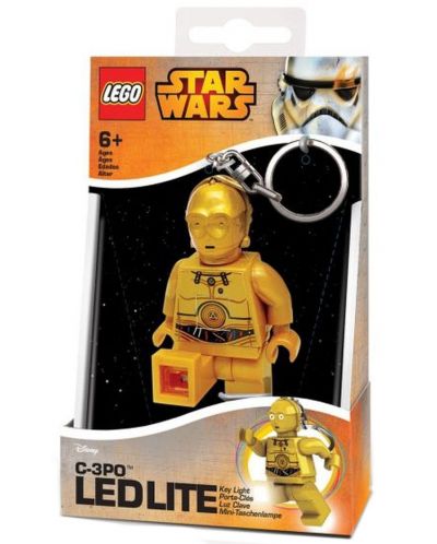 Мини ключодържател Lego Star Wars - C-3PO, с LED светлина - 1