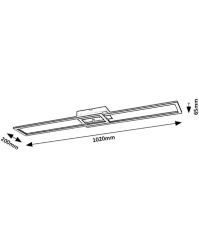 LED Полилей Rabalux - Nefertum 71004, IP20, Wi-Fi, 38W, черен - 3