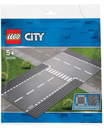 Конструктор Lego City - Права и Т-образно кръстовище (60236) - 1