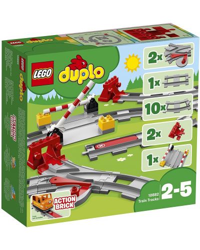 Конструктор Lego Duplo - Релси за влак (10882) - 1