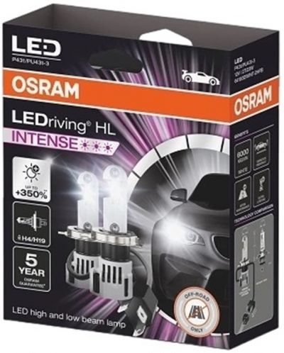 LED Автомобилни крушки Osram - LEDriving, HL Intense, H4/H19, 27/23W, 2 броя - 1
