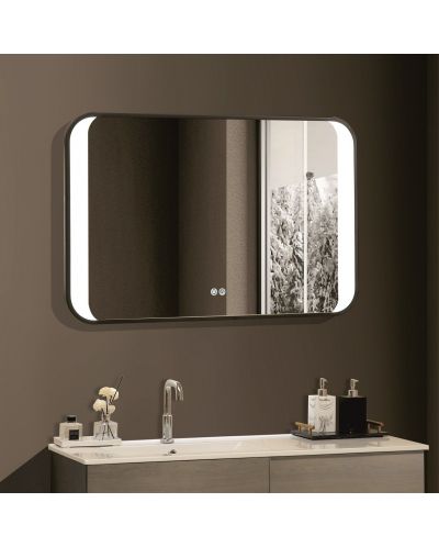 LED Огледало за стена Inter Ceramic - ICL 1822, 60 x 90 cm, черно - 1