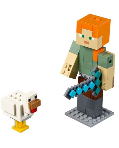 Конструктор Lego Minecraft - Голяма фигурка Алекс с пиле (21149) - 5
