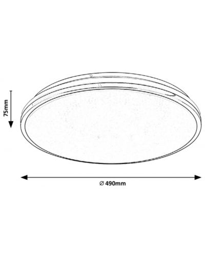 LED плафон Rabalux - Linden 3478, 50W, 4500lm, 3000-6500K, димируем - 9