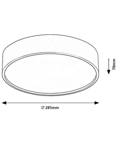 LED Плафон със сензор Rabalux - Larcia 75012, IP 44, 19 W, бял - 7