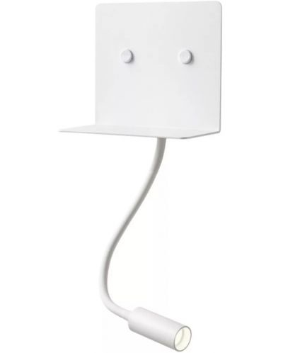 LED Аплик с ключ Smarter - Moka 01-3210, USB, IP20, 6+3W, бял мат - 1
