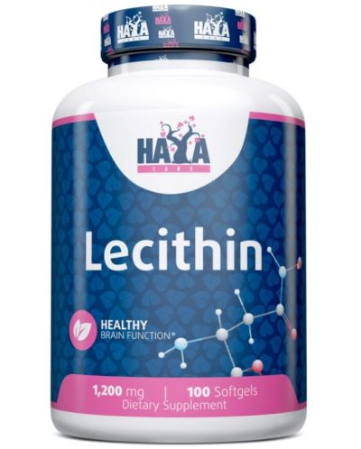 Lecithin, 1200 mg, 100 капсули, Haya Labs - 1