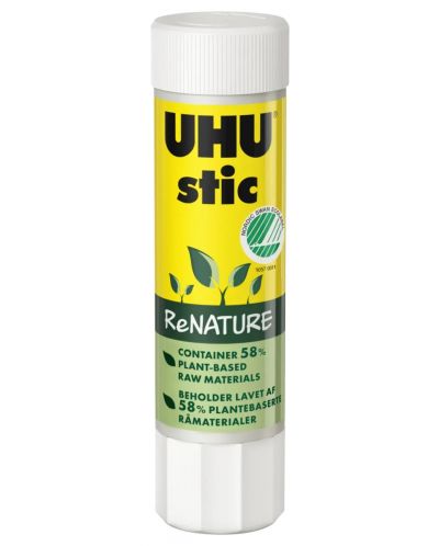 Лепило стик UHU - ReNature, 8.2 g - 1