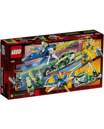 Конструктор Lego Ninjago - Състезателните коли на Jay и Lloyd (71709) - 2