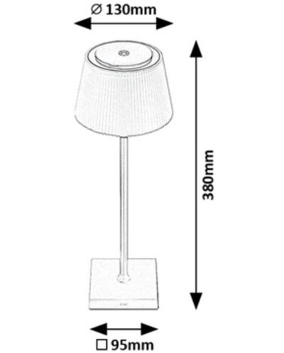 LED Настолна лампа Rabalux - Taena 76010, IP 44, 4 W, димируема, сребърна - 7