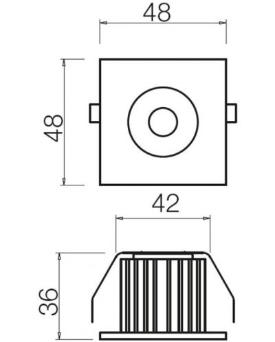 LED Луна за вграждане Smarter - MT 127 70362, IP20, 240V, 3W, бяла - 3