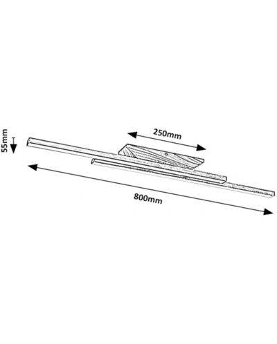 LED Полилей Rabalux - Tamur 71084, IP20, 21W, 230V, метал с бук - 2