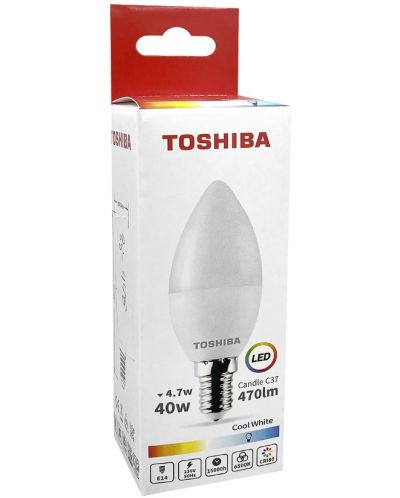 LED крушка Toshiba - 4.7=40W, E14, 470 lm, 6500K - 2