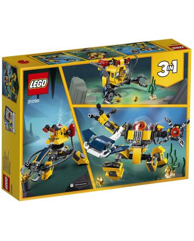 Конструктор LEGO Creator 3 в 1 - Подводен робот (31090) - 7