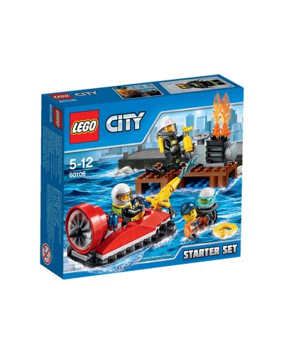 Конструктор Lego City - Начален комплект за пожарна станция (60106) - 1
