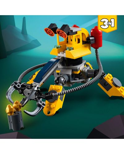 Конструктор LEGO Creator 3 в 1 - Подводен робот (31090) - 4