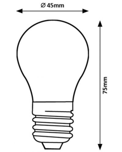 LED крушка Rabalux - E27, 6W, G45, 2700К, филамент - 3