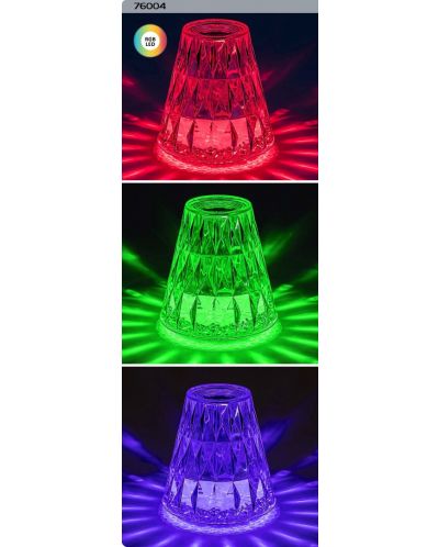 LED Настолна лампа Rabalux - Siggy 76004, RGB, IP 20, 2 W, прозрачна - 8