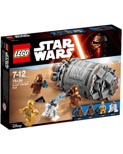 Конструктор Lego Star Wars - Капсула за бягство на Дроидите (75136) - 1