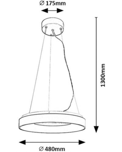 LED Полилей Rabalux - Ceilo 72002, IP20, 38W, 230V, димируем, бял - 2