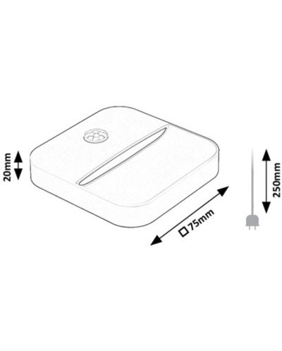 LED Нощно осветление със сензор Rabalux - Ciro 76018, 0.15W, бяло - 8