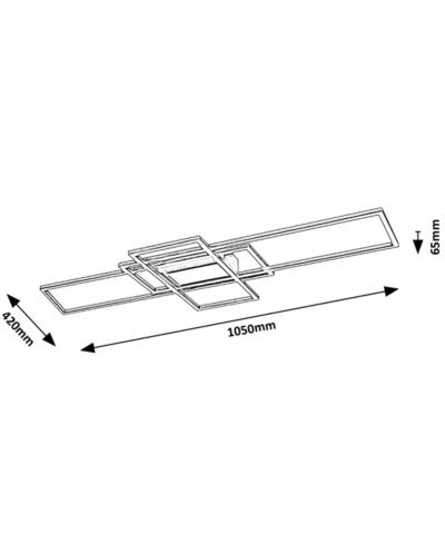 LED плафон Rabalux - Thabita 6869, 54W, 4200lm, 3000-6500K, димируем - 4