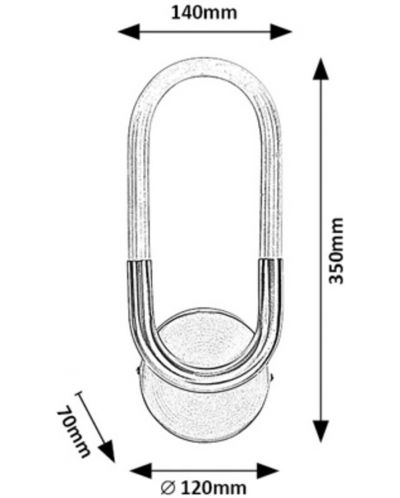 LED Аплик Rabalux - Irelia 71138, IP20, 230V, 9W, атенен-хром - 6