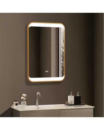 LED Огледало за стена Inter Ceramic - ICL 1823, 60 x 90 cm, златисто - 1