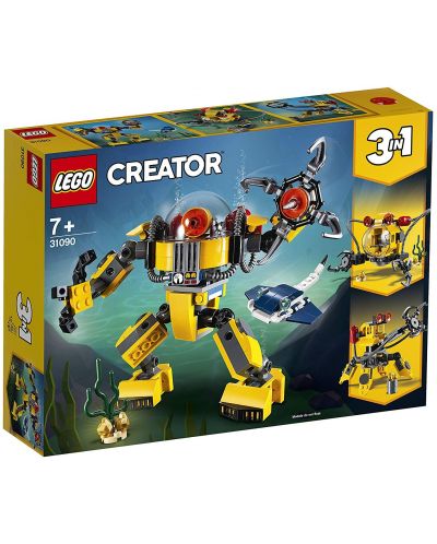Конструктор LEGO Creator 3 в 1 - Подводен робот (31090) - 1