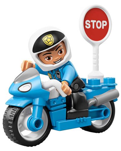 Конструктор Lego Duplo - Полицейски мотоциклет (10900) - 3