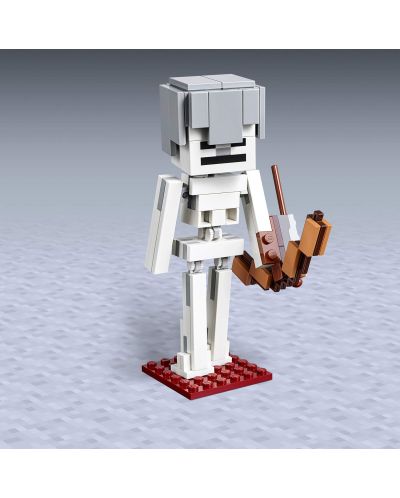Конструктор Lego Minecraft - Голяма фигурка скелет с куб от магма (21150) - 3