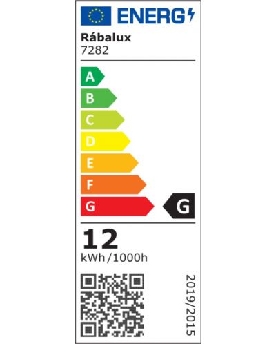 LED външен аплик Rabalux - Rapla 7282, IP 54, G, 12 W, 230 V, 1000 lm, 4000 k, черен - 8