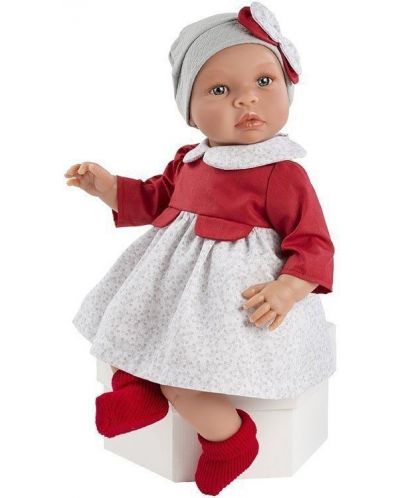 Кукла Asi - Бебе Лея, с червена рокля - 1