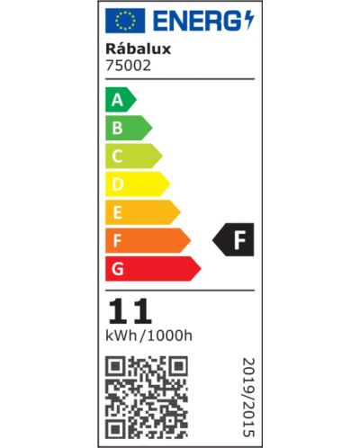 LED Плафон Rabalux - Attichus 75002, IP 44, 11 W, черен мат - 8