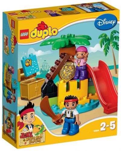 Конструктор LEGO Duplo - Джейк и пиратите - Островът на съкровищата (10604)