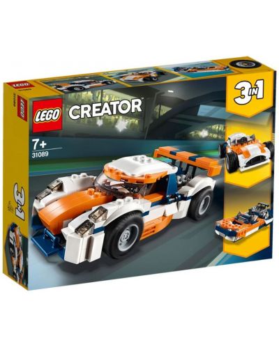 Конструктор LEGO Creator 3 в 1 - Състезателен автомобил, залез (31089) - 1