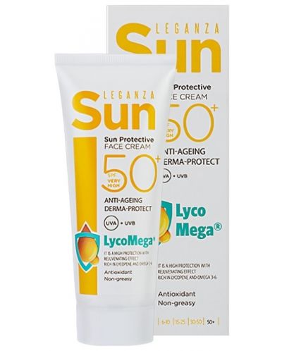 Leganza Слънцезащитен крем за лице, SPF50+, 75 ml - 1