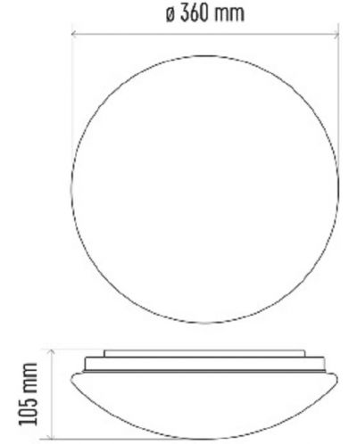 LED плафон Emos - Cori ZM3402, IP44, 18W, 220V, 4000k, 1530lm, бял - 3