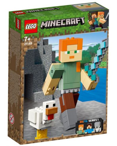 Конструктор Lego Minecraft - Голяма фигурка Алекс с пиле (21149) - 7