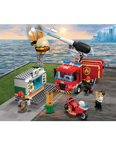 Конструктор Lego City - Спасителна акция от пожар в бургер бар (60214) - 3
