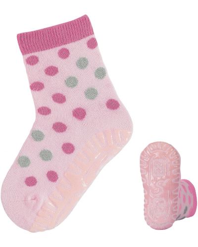 Летни детски чорапи със силиконова подметка Sterntaler - 25/26, 3-4 години, розови с точки - 2