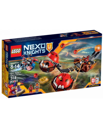 Конструктор LEGO Nexo Knights - Колесницата на хаоса на Господаря на животните (70314)
