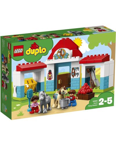 Конструктор Lego Duplo - Конюшня за понита във фермата (10868) - 1