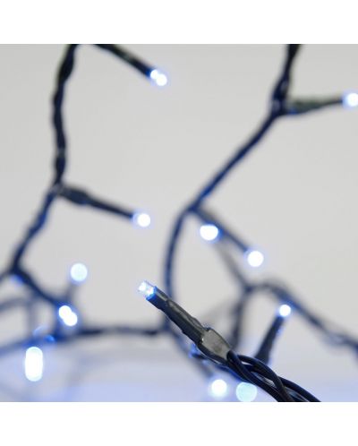 LED Лампички Eurolamp - Line, 100 броя, IP44, 31V, 3.6 W, 8.15 m, зелен кабел, сини - 1