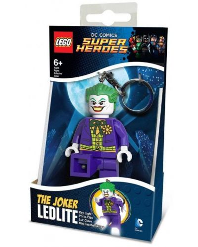 Мини ключодържател Lego DC Super Heroes - The Joker, с LED светлина - 1