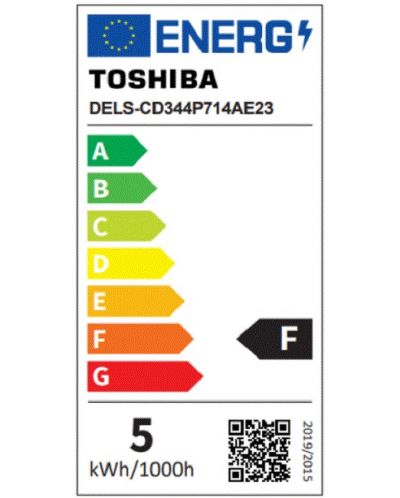 LED комплект крушки Toshiba - 5=40W, E14, 470 lm, 3000K - 3