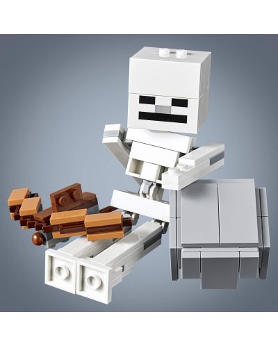 Конструктор Lego Minecraft - Голяма фигурка скелет с куб от магма (21150) - 1