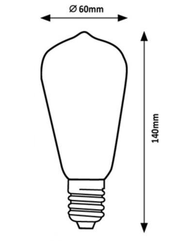LED крушка Rabalux - E27, 4W, ST64, 2700К, филамент - 10